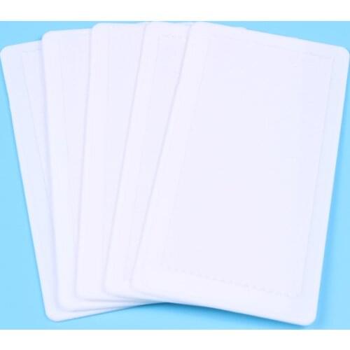 15Pcs 12*6cm White Plastic Nail Art Soft DIY Stamping Plate Holder