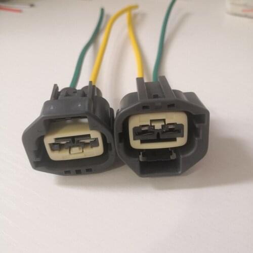 2 Pin/Way Engine Cooling Fan Connector Plug With 14AWG Wiring Harness For Ford Lincoln Mercury 3U2Z-14S411-EUAA