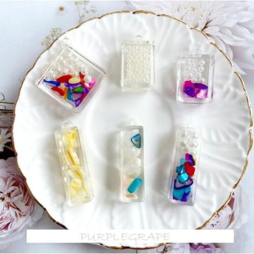 4pcs DIY Earrings Earrings Accessories Acrylic Mix Color Built-in Broken Bay Faux Pearl Summer Red Pendant Handmade Materials