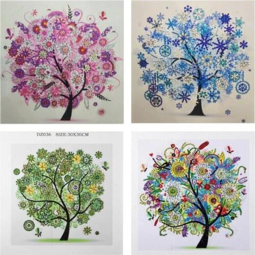 4PCS DIY Diamond Painting Cross Stitch Special Shaped Drill Diamond Painting By Number Kit Embroidery Art Craft Home Decoration
