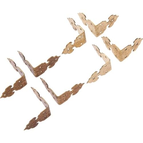 4pcs Corner Protectors Wood Box Feet Leg Corner Protector Chinese Furniture Hardware 25*25*17mm