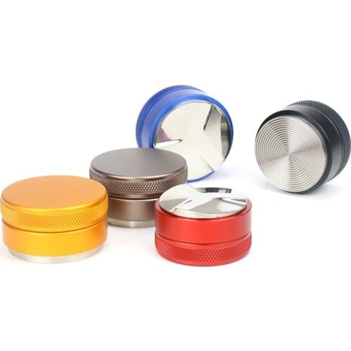 58mm Adjustable 304 Stainless Steel Coffee Espresso Tamper Three Angled Slopes Base Thread Distribution Tools