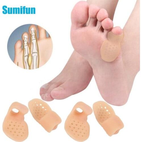 6pcs Breathable Little Toe Orthosis Hallux Valgus Correction Foot Care Thumb Overlapping Toe Separator Bunion Foot Crutches