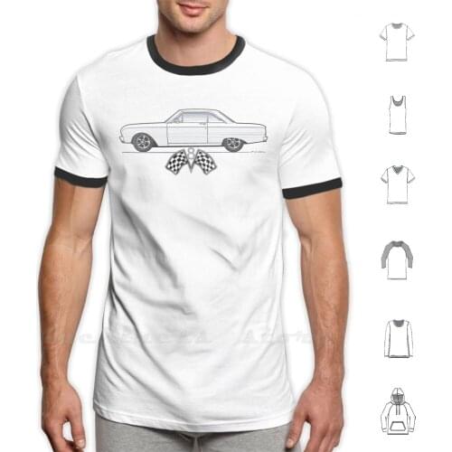 63 White Falcon T Shirt 100% Cotton DIY S-6xl 63 1963 Falcon Futura Sport Coupe Hardtop 2 Door V8 289 Drag Racing