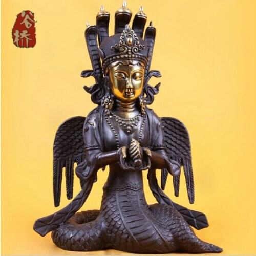 B0602 417Bronze sculpture, copper bronze crafts buddha decoration buddha with supplies antique bronze decoration statue