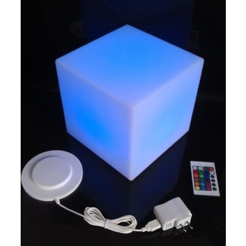 D30cm Multi-function Fashion LED Square Cube Remote Control Outdoor party decorative LED cube/LED chair/LED bar table 4pcs