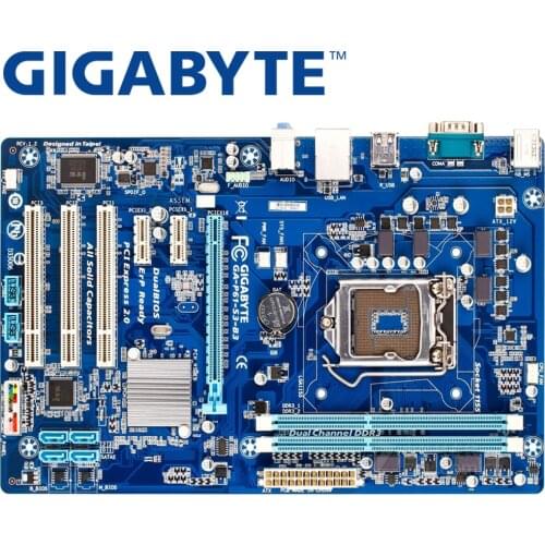 GIGABYTE GA-P61-S3-B3 Desktop Motherboard H61 Socket LGA 1155 i3 i5 i7 DDR3 16G ATX Original P61-S3-B3 Used Mainboard On Sale