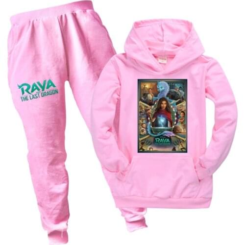 Kids Fancy Streetwear Pullover Children Raya and The Last Dragon Hoodies Boys Girls Hooded Sweatshirt Spring Autumn Clothes