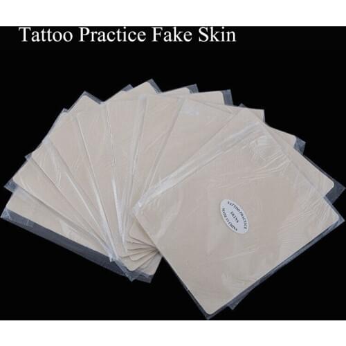 5pcs Tattoo Practice Skin Fake for Tattoo Beginner Blank Double Side Usage Sheet Silicone Permanert Makeup Skin Needle Machine