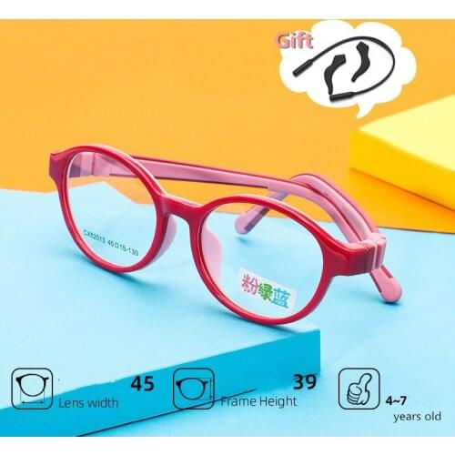 Colorful Detachable Round Kids Optical Frame Children Frames Spectacles Food Grade Material Retainer Strap Prescription Lunettes