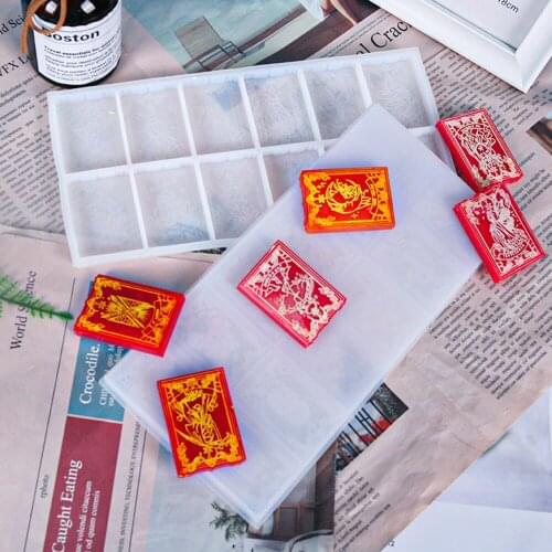 Creative Tarots Card Epoxy Resin Mold Casting Silicone Moulds Diy Personalized Divination Games Jewelry Home Decoration Craft
