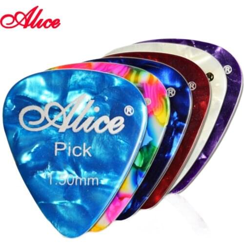 1PC Alice Celluloid Guitar Pick Plectrum Mediator Gauge 0.46mm/0.71mm/0.81mm/0.96mm/1.2mm Random Color Guitar Parts Accessories