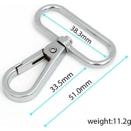 High quality 10 / batch Sizes Metal Swivel Trigger Lobster Clasp Snap Hook Key Chain Ring Lanyard DIY Craft Outdoor Backpack Par