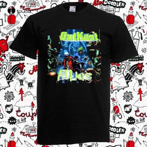 Outkast Atliens MenS Black T-Shirt Size S To 3Xl