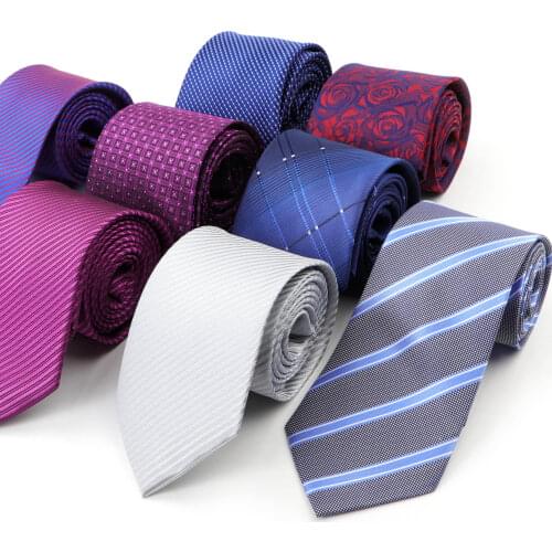 Mens Formal Striped Ties Solid Color 8cm Business Classic Jacquard Necktie Accessories Daily Wear Cravat NO.1-20