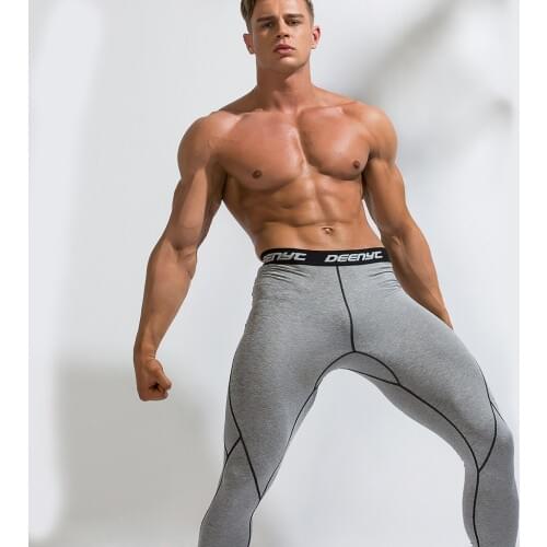 Men Compression Running Tights Gym Leggings Fitness Sportswear Male Workout Training Quick Dry Leggings Bodybuilding Pants