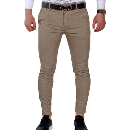 Male Linen Pants Lycra Bal Color Flexible Comfortable Elegant