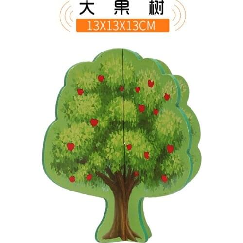 P184 Wooden Track Accessories Big Apple Tree Track Combination Scene Kids Educational Toys Kids Model Building Scene Toys