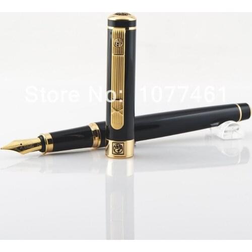 Fountain Pen PICASSO 902 Black and gold clip M Nib 5 Type Optional