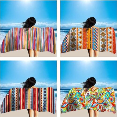 Quick dry beach towel colorful printed Microfiber Bath Towels Beach cushion Swimming personalized Sand Free Beach towels