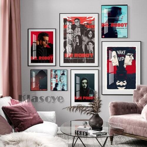 Mr Robot Poster Prints Tv Series Movie Star Actor Art Canvas Painting Wall Stickers Picture Bedroom Living Room Home Decor Gift