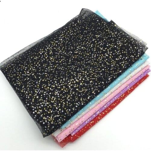 Bronzing Little Star Yarn Toy DIY Net Yarn Cloth Net Yarn Roll Confession Wedding Party Table Skirt Decoration