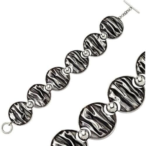 Silverlina Silver Sterling Wrinkled Bracelet