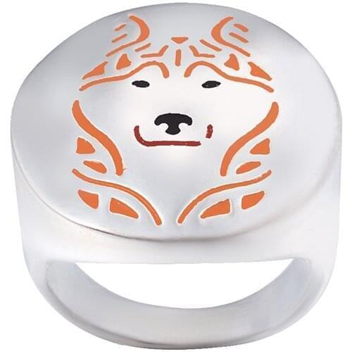 Siberian Husky Dog with color selection enamel ring lovers and owners-Pet Jewelry unisex free ship