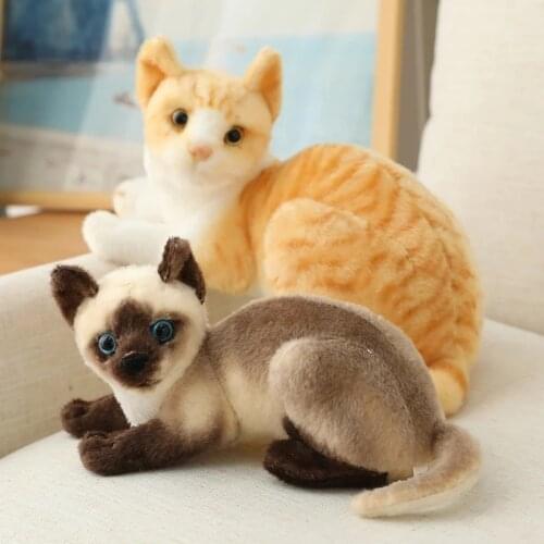 1PC 26/30/40CM Cute Plush Siamese Cat Pillow Dolls Soft Stuffed Animals Cushion Sofa Decor Cartoon Plush Toys for Children Kids