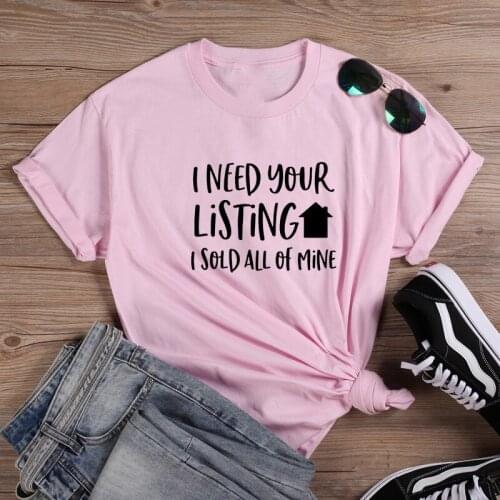 I Sold All of Mine Fashion T-shirt Women Summer Cotton T Shirt Women Harajuku O-neck Ladies Top Tee Shirt Femme Black & White