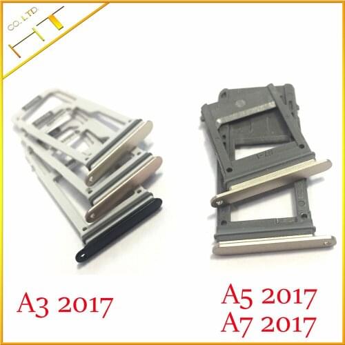 10set For Samsung Galaxy A3 2017 A5 2017 A7 2017 /A320 A520 A720 Nano SIM Card micro SD Tray Holder Slot Adapter