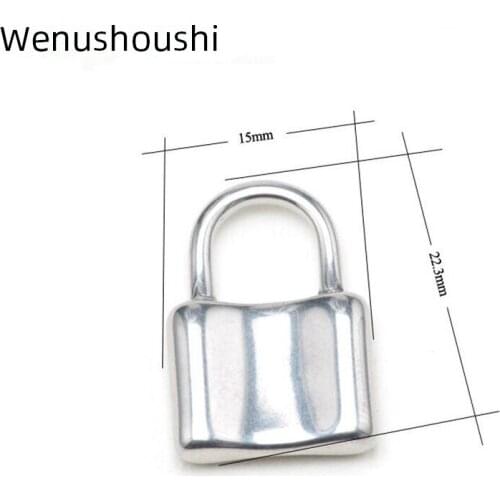 10pcs wholesale 2.2*1.5cm stainless steel lock charms diy jewelry making for earrings necklaces padlock findings di067