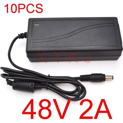 10PCS High quality 48V 2A IC solutions AC 100V-240V DC 2000mA Switch power supply, 96W LED adapter, DC 5.5*2.1-2.5mm