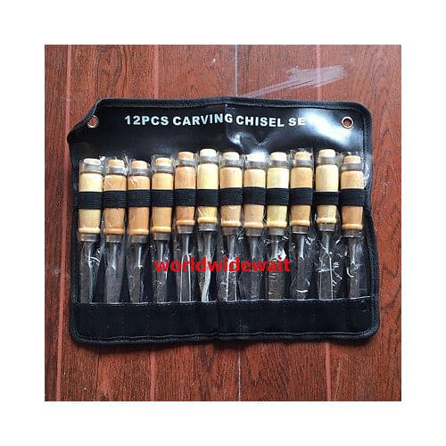 12PCS Chisel Wood carving knife sets Wood Lathe Tools