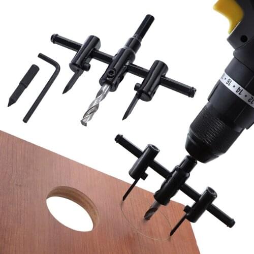 120/200/300mm Adjustable Circle Hole Saw Cutter Woodwokring Drywall Wood Board Hole Saw Drill Bit