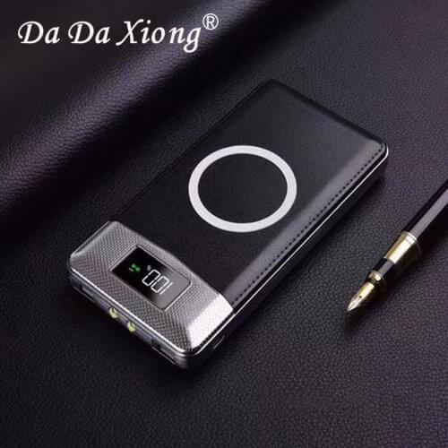 2020 Wireless 30000mah Power Bank External Battery Bank Built-in Wireless Charger Powerbank Portable Charger for iPhone8 x note9