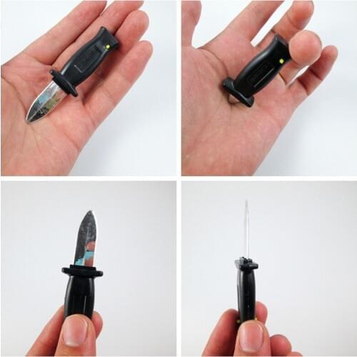 5pc 15.5cm Hot Selling Trick Dagger Knife Retractable SLIDE IN Blade Fun Joke Prank Halloween Prop Toys Magic Props