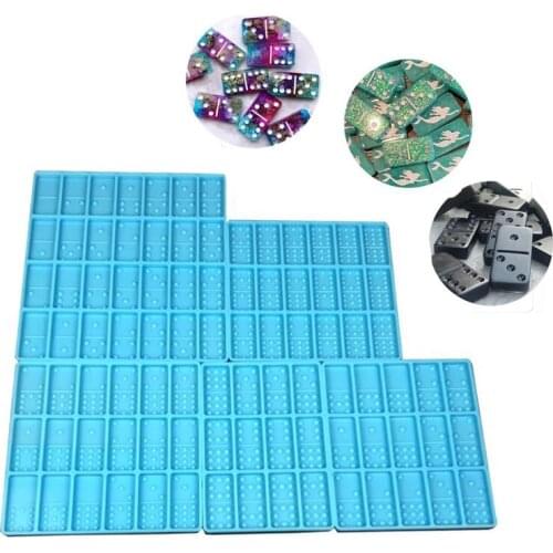 5Pcs/Set Crystal Epoxy Resin Game Mold Dominoes Casting Silicone Mould DIY Crafts Jewelry Making Tools