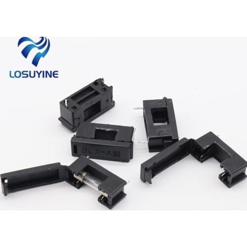 50PCS/LOT 5*20 With Cover Fuseholders BLX-A type Fuse Holder For 5*20 Fuse