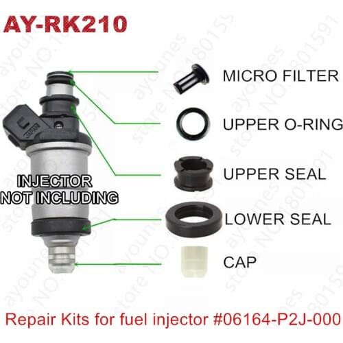 Free Shipping 4sets For Honda fuel injector repair kits For Parts# 06164-P2J-000 06164-P2A-000 For AY-RK210