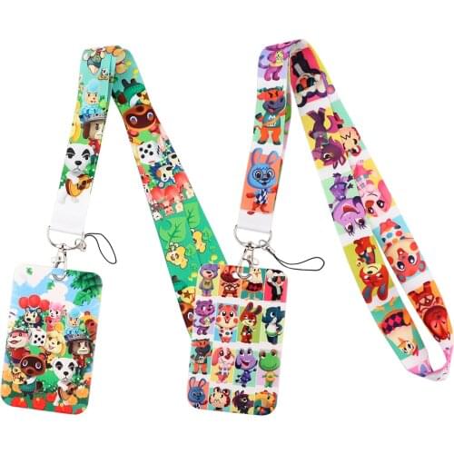 CB836 New Animals Game Lanyard Credit Card ID Student Bus Badge Holder Women Hanging Rope keychain Keyring Gifts