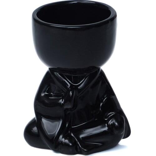 Human Face Vase Modeling Sculpture Doll Plant Pot Planter Flower Pots Desktop Creative Ceramics Home Garden Decor Ornament