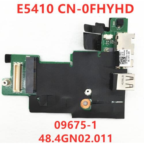 For CN-0FHYHD OFHYHD FHYHD E5410 09675-1 48.4GN02.011 USB/ RJ-45 Vostro USB VGA Prot ethernte audio switch power board