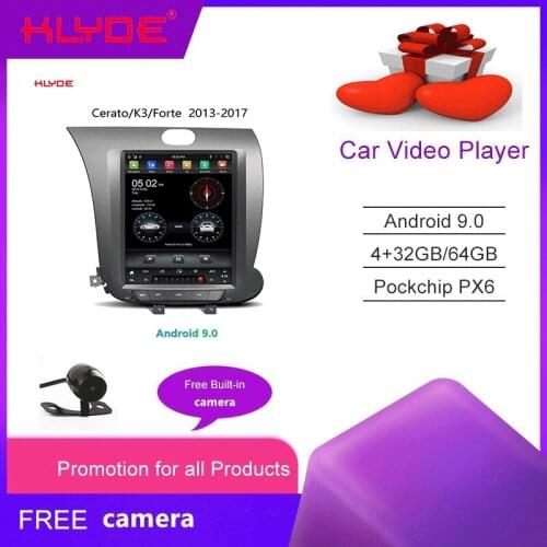KD-97034 Klyde android 9 PX6 6 core car auto radio multimedia player for Cerato/K3/Forte 2013-2017 with wifi bluetooth gps