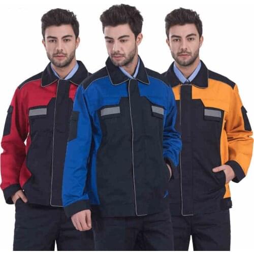 Work Clothing Jacket Men Women Suit Long-sleeve Wear-resistant Workwear Uniforms Auto Repair Miner Mechanical Worker Coverall