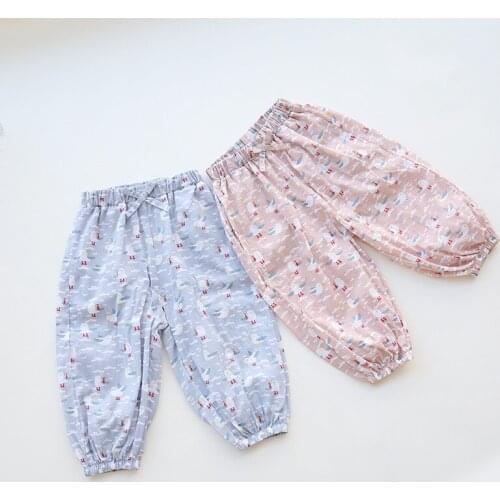 Summer Children Anti-mosquito Pants Kids Boys Harem Clothes Sweatpants Boy Baby Girls Lantern Cartoon Toddler Print Clothing