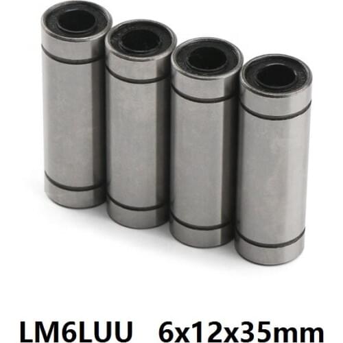 LM6LUU 6x12x35mm Long type linear bearings Linear ball bushings for 6mm shaft 3d printer cnc parts guide 6x12x35 mm