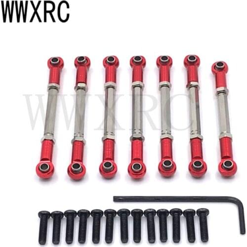 Metal Pull Rod Adjustable Links for WLtoys 104001 1/10 RC Car Spare Parts Upgrade