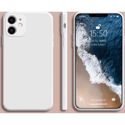 Wholesale 10pcs/lot Classic Bumper Protective Matte Cover Square Silicone Case For Iphone 12 11 Pro Xs Max 6s 7 8 Plus Se 2020