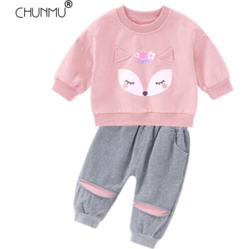 Autumn Girls Suit Sweater Pants 2Pcs Loose Casual Sweater Children Knitted Suit Winter Girls Clothing Set Baby Girls Clothes